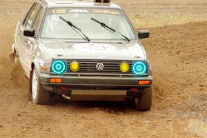 Cory Grant / Kevin Forde VW Jetta on SS9, Silver-Arvon I.