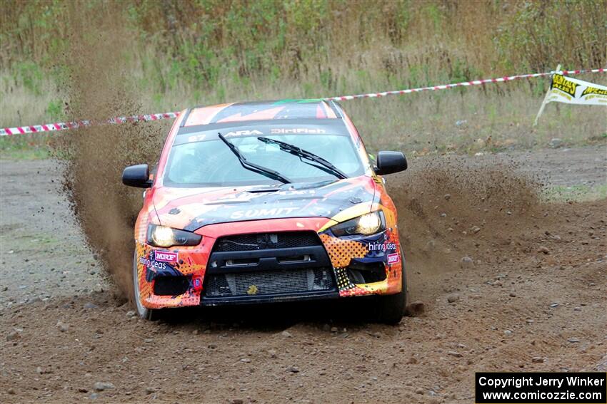 Sumit Panjabi / Alix Hakala Mitsubishi Lancer Evo X on SS9, Silver-Arvon I.