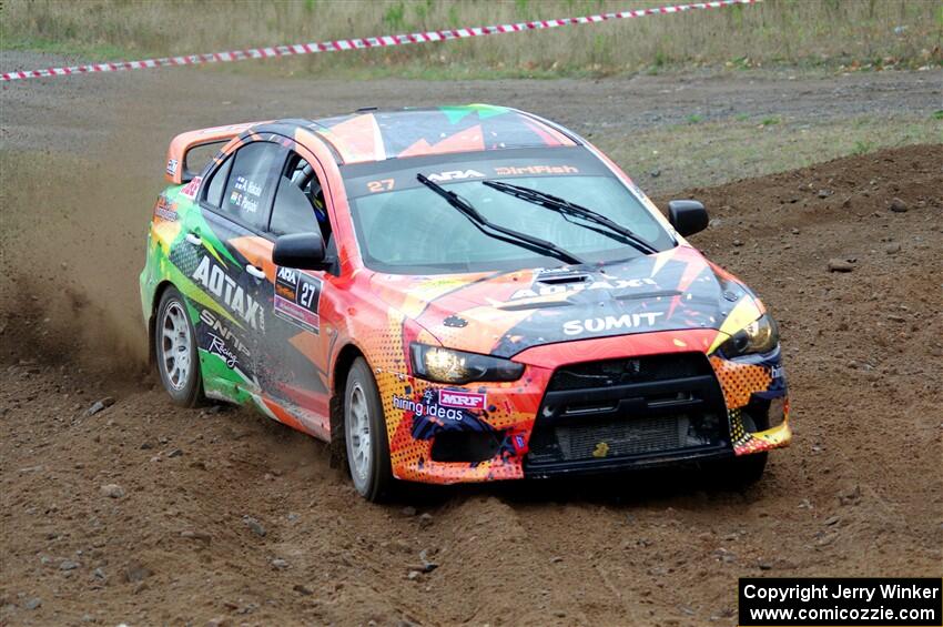 Sumit Panjabi / Alix Hakala Mitsubishi Lancer Evo X on SS9, Silver-Arvon I.