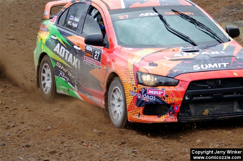 Sumit Panjabi / Alix Hakala Mitsubishi Lancer Evo X on SS9, Silver-Arvon I.