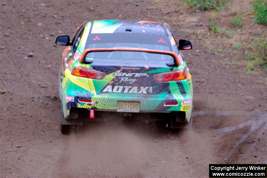 Sumit Panjabi / Alix Hakala Mitsubishi Lancer Evo X on SS9, Silver-Arvon I.