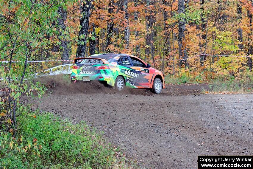 Sumit Panjabi / Alix Hakala Mitsubishi Lancer Evo X on SS9, Silver-Arvon I.