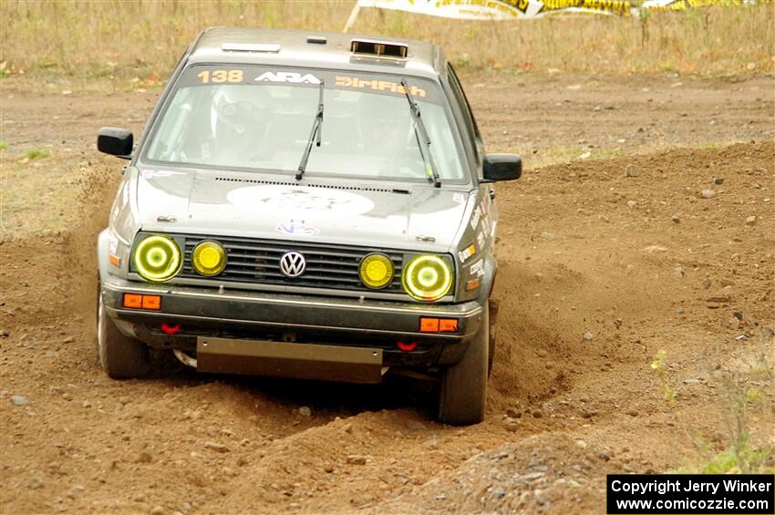 Cory Grant / Kevin Forde VW Jetta on SS9, Silver-Arvon I.