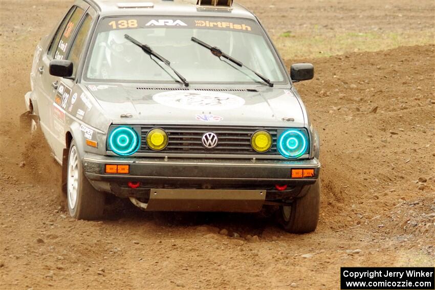 Cory Grant / Kevin Forde VW Jetta on SS9, Silver-Arvon I.