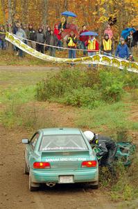 Kyle Turner / Kevin Turner Subaru Impreza comes to a halt on SS9, Silver-Arvon I.