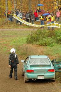 Kyle Turner / Kevin Turner Subaru Impreza comes to a halt on SS9, Silver-Arvon I.