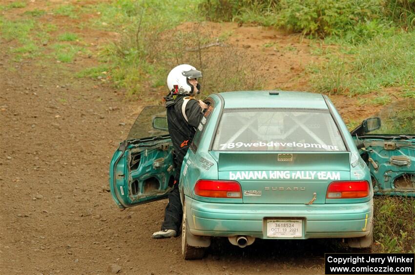 Kyle Turner / Kevin Turner Subaru Impreza comes to a halt on SS9, Silver-Arvon I.