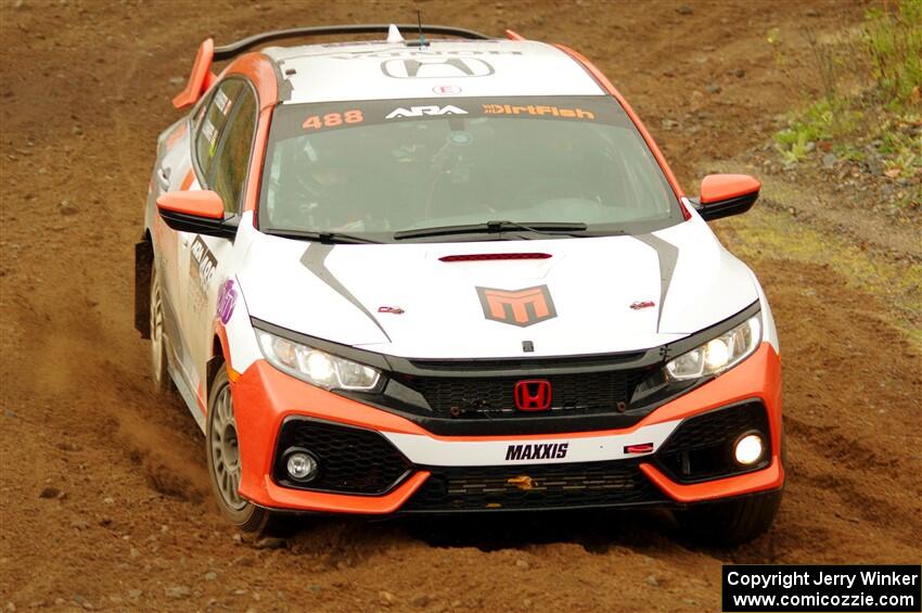 John Sharps / Paul Hubers Honda Civic on SS9, Silver-Arvon I.