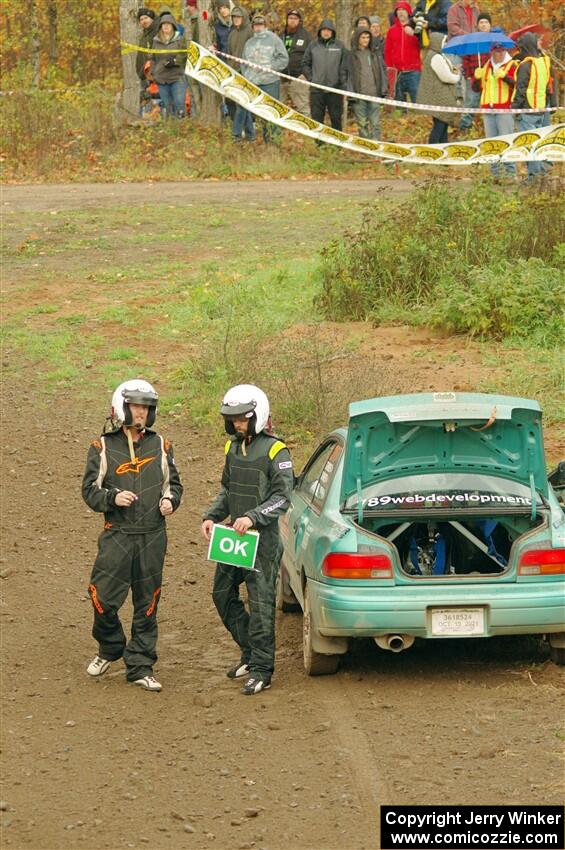 Kyle Turner / Kevin Turner Subaru Impreza comes to a halt on SS9, Silver-Arvon I.