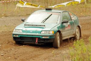 Burke Davis / Mohammad Salehi Honda CRX on SS9, Silver-Arvon I.