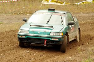 Burke Davis / Mohammad Salehi Honda CRX on SS9, Silver-Arvon I.