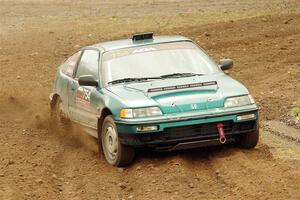 Burke Davis / Mohammad Salehi Honda CRX on SS9, Silver-Arvon I.