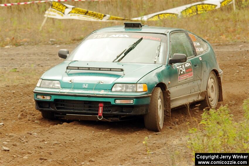 Burke Davis / Mohammad Salehi Honda CRX on SS9, Silver-Arvon I.