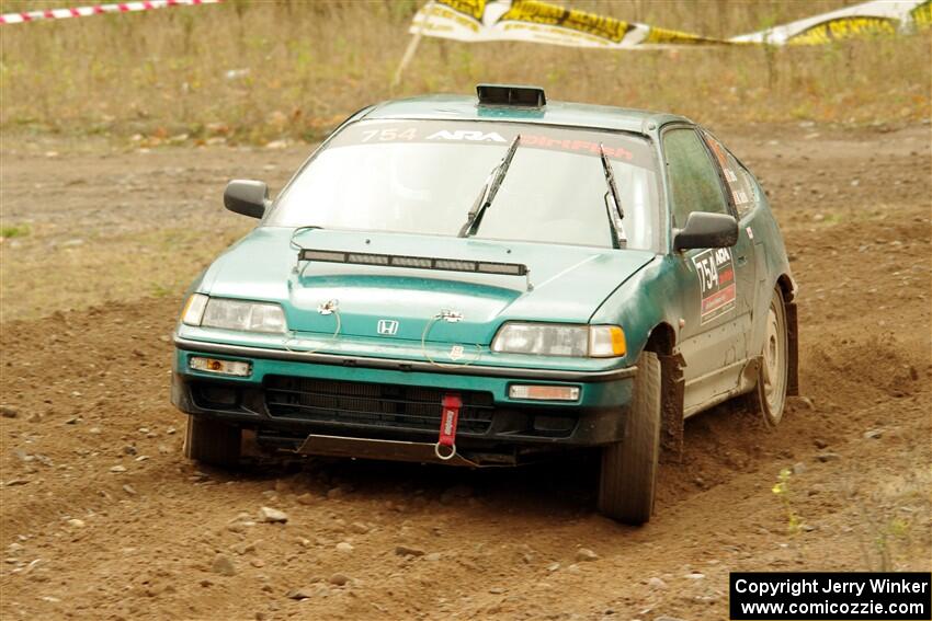 Burke Davis / Mohammad Salehi Honda CRX on SS9, Silver-Arvon I.