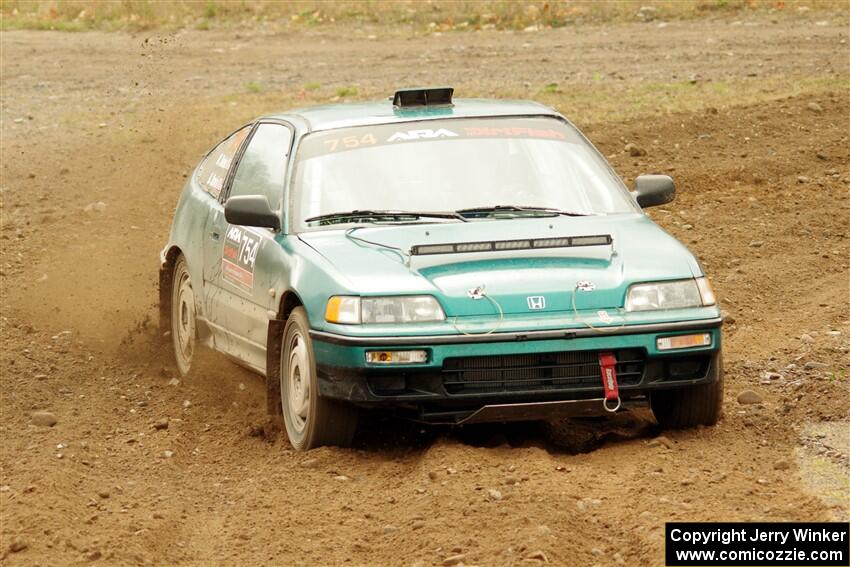 Burke Davis / Mohammad Salehi Honda CRX on SS9, Silver-Arvon I.