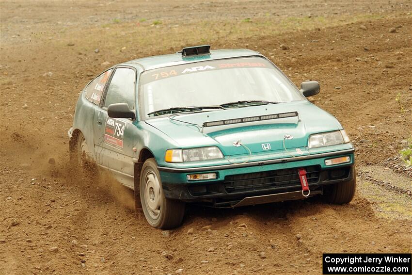 Burke Davis / Mohammad Salehi Honda CRX on SS9, Silver-Arvon I.