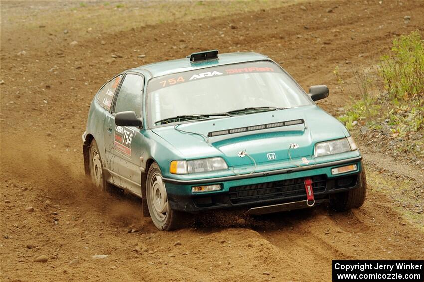 Burke Davis / Mohammad Salehi Honda CRX on SS9, Silver-Arvon I.