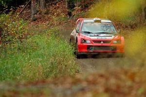 George Plsek / Krista Skucas Mitsubishi Lancer WRC on SS13, Herman-Nestoria II.