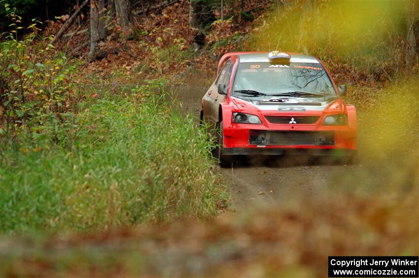 George Plsek / Krista Skucas Mitsubishi Lancer WRC on SS13, Herman-Nestoria II.