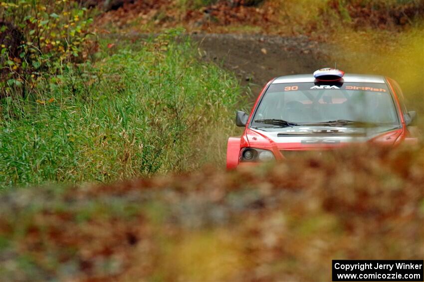 George Plsek / Krista Skucas Mitsubishi Lancer WRC on SS13, Herman-Nestoria II.