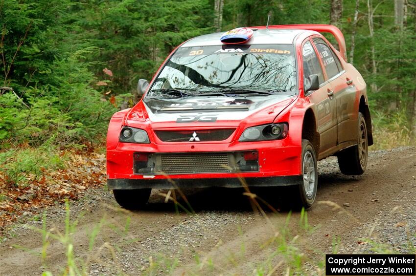 George Plsek / Krista Skucas Mitsubishi Lancer WRC on SS13, Herman-Nestoria II.