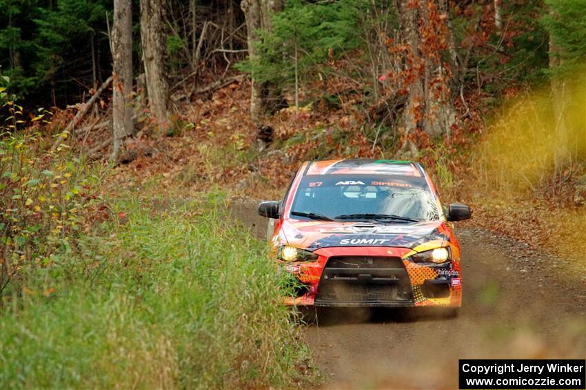 Sumit Panjabi / Alix Hakala Mitsubishi Lancer Evo X on SS13, Herman-Nestoria II.