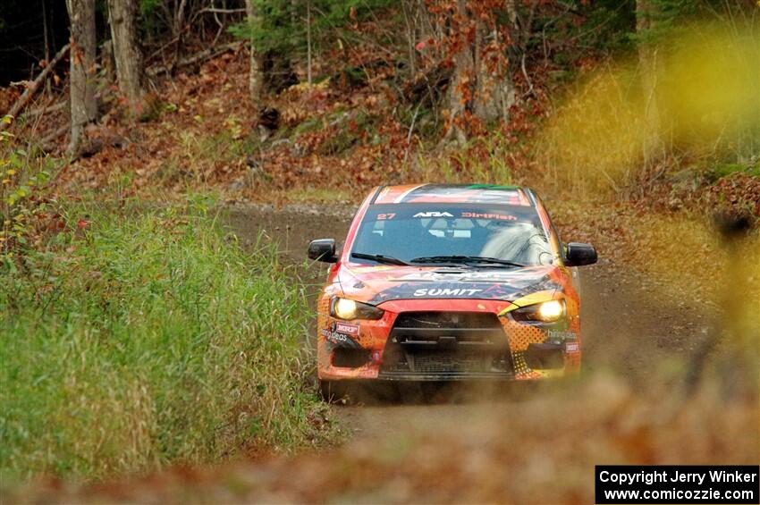 Sumit Panjabi / Alix Hakala Mitsubishi Lancer Evo X on SS13, Herman-Nestoria II.