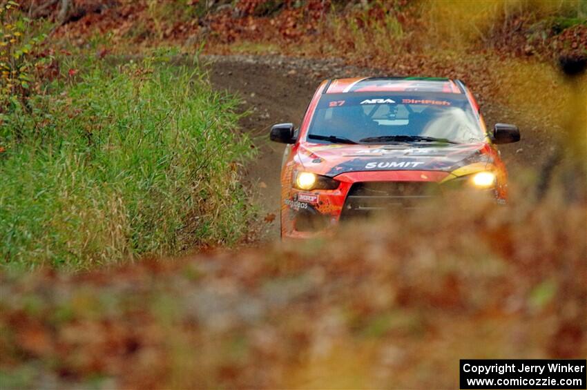 Sumit Panjabi / Alix Hakala Mitsubishi Lancer Evo X on SS13, Herman-Nestoria II.