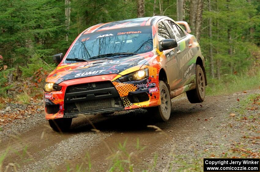 Sumit Panjabi / Alix Hakala Mitsubishi Lancer Evo X on SS13, Herman-Nestoria II.