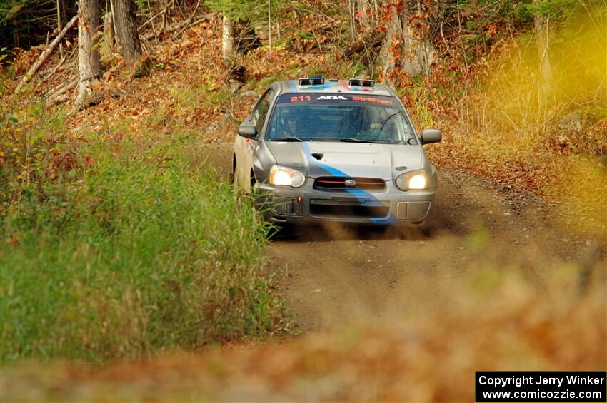 Andrew Dustman / Michael Claiborne Subaru WRX on SS13, Herman-Nestoria II.