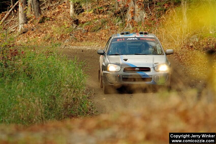 Andrew Dustman / Michael Claiborne Subaru WRX on SS13, Herman-Nestoria II.