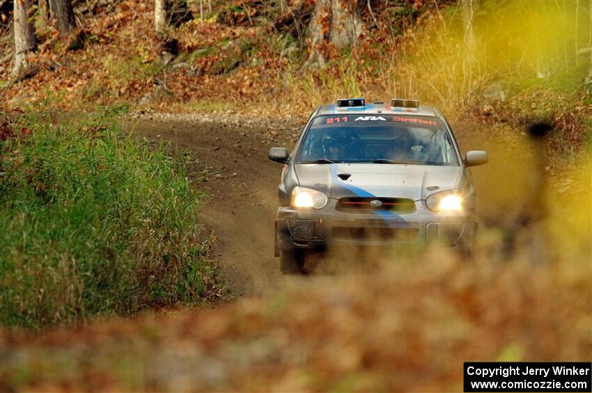 Andrew Dustman / Michael Claiborne Subaru WRX on SS13, Herman-Nestoria II.