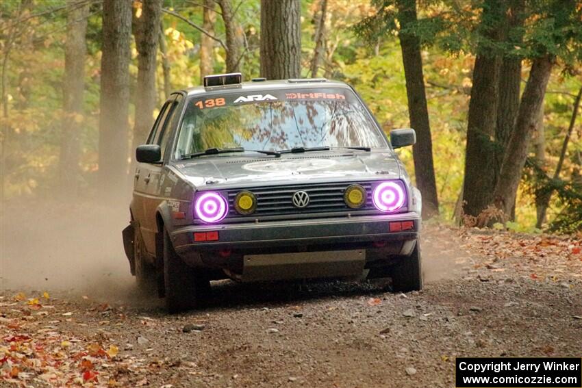 Cory Grant / Kevin Forde VW Jetta on SS14, Mount Marquette.