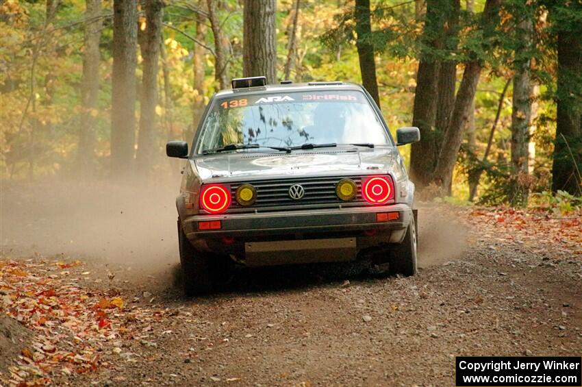 Cory Grant / Kevin Forde VW Jetta on SS14, Mount Marquette.