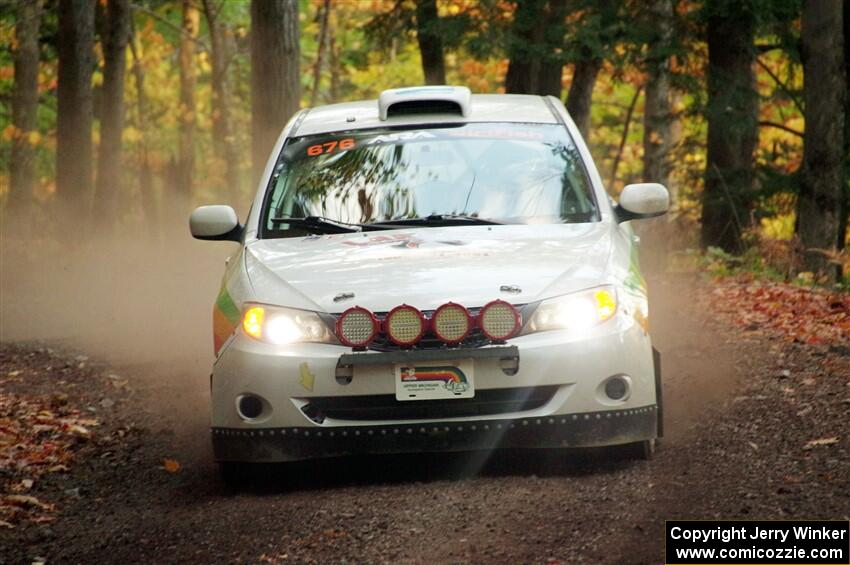 Sam Jacques / Trevor LaCombe Subaru Impreza on SS14, Mount Marquette.