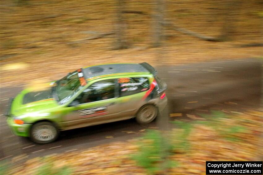 Matt Peterson / Villa Cseh Honda Civic on SS14, Mount Marquette.