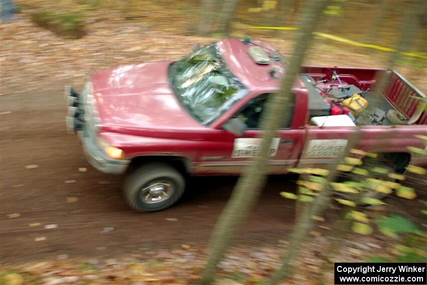 A Dodge Ram 1500 sweeps SS14, Mount Marquette.