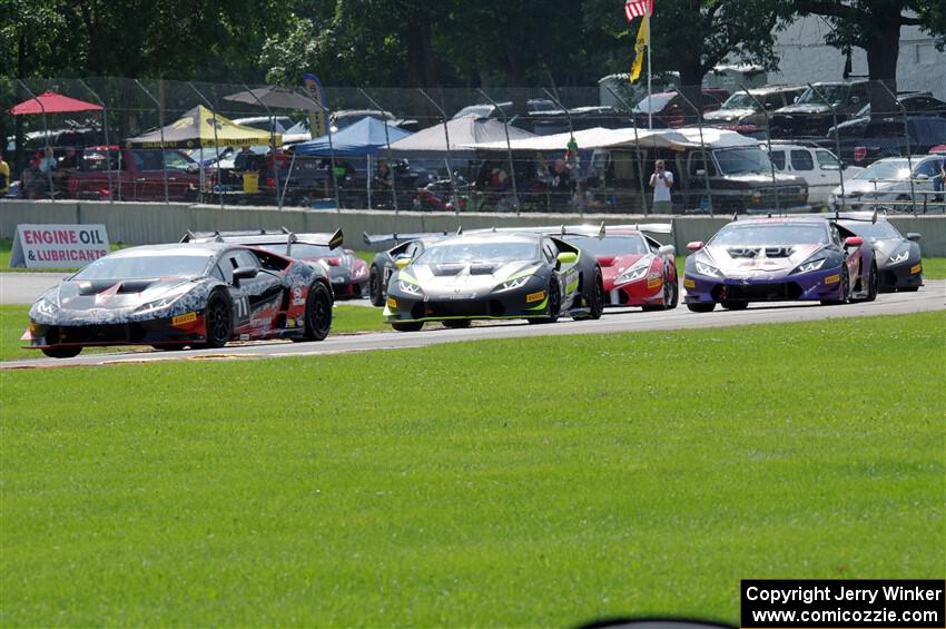 J.C. Perez's, Ryan Hardwick's and Paul Terry's Lamborghini Huracán LP 620-2 Super Trofeos