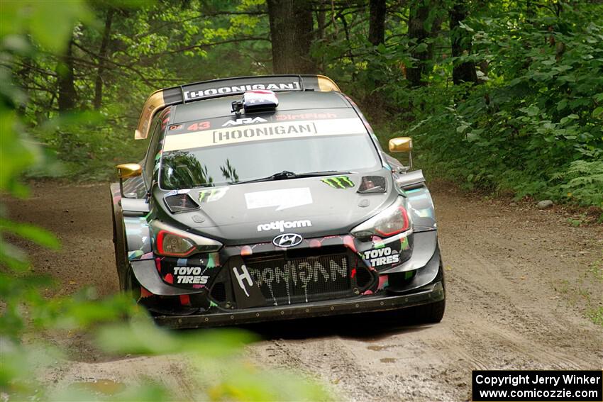 Ken Block / Alex Gelsomino Hyundai i20 WRC on SS1, Crossroads I.