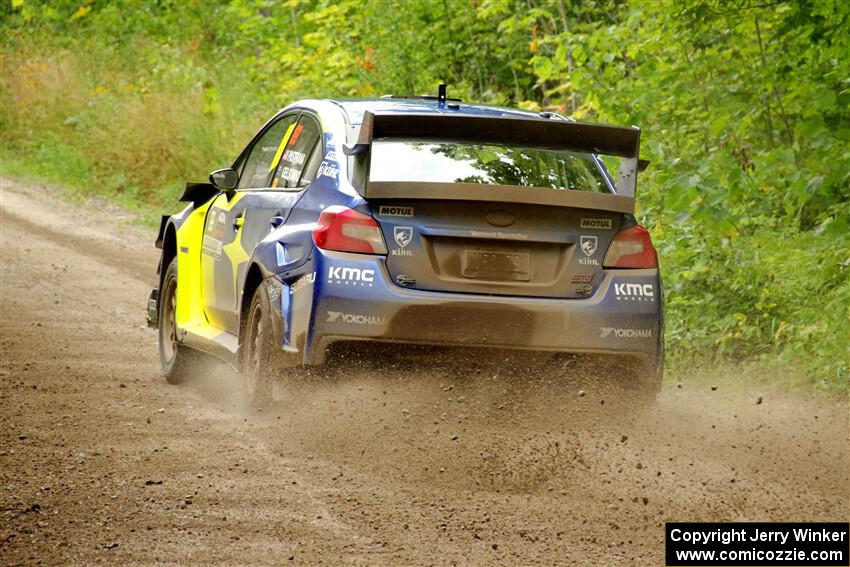 Travis Pastrana / Rhianon Gelsomino Subaru WRX STi on SS1, Crossroads I.