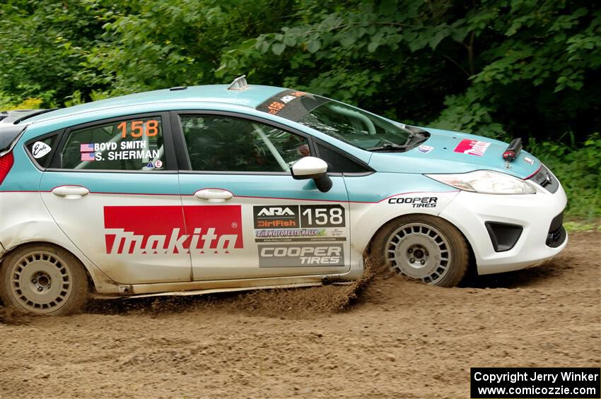 Spencer Sherman / Boyd Smith Ford Fiesta R2 on SS1, Crossroads I.