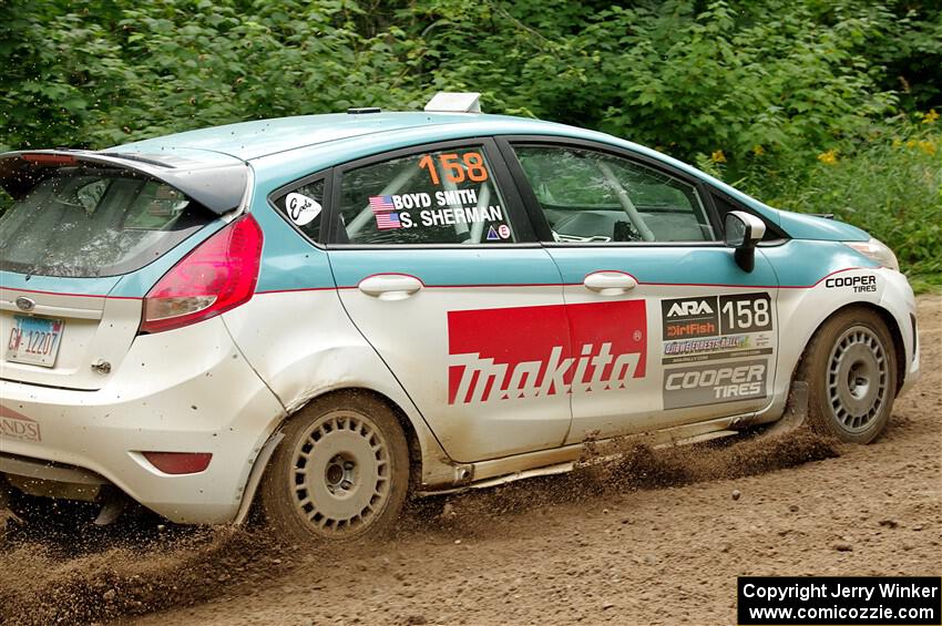 Spencer Sherman / Boyd Smith Ford Fiesta R2 on SS1, Crossroads I.