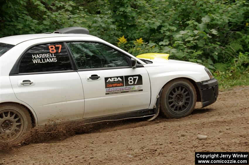 Mark Williams / Steve Harrell Subaru WRX STi on SS1, Crossroads I.