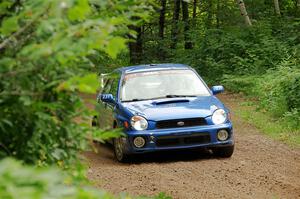 Kristen Tabor / Jan Tabor Subaru WRX on SS1, Crossroads I.