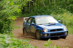 Kristen Tabor / Jan Tabor Subaru WRX on SS1, Crossroads I.