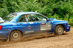 Kristen Tabor / Jan Tabor Subaru WRX on SS1, Crossroads I.