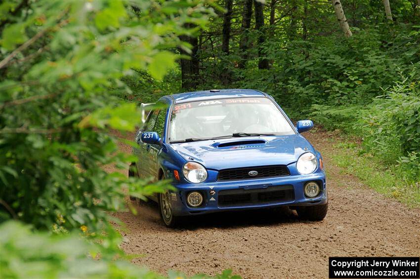 Kristen Tabor / Jan Tabor Subaru WRX on SS1, Crossroads I.