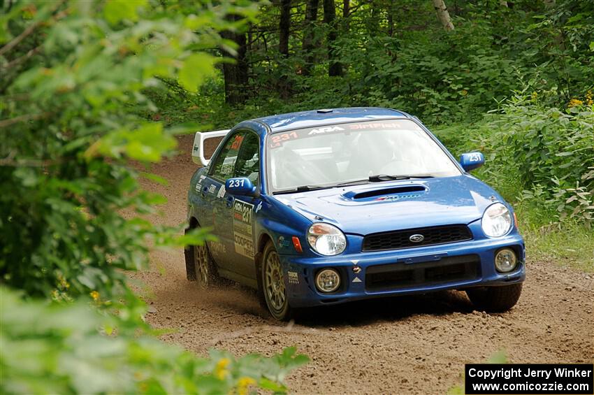 Kristen Tabor / Jan Tabor Subaru WRX on SS1, Crossroads I.