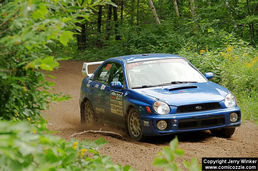 Kristen Tabor / Jan Tabor Subaru WRX on SS1, Crossroads I.