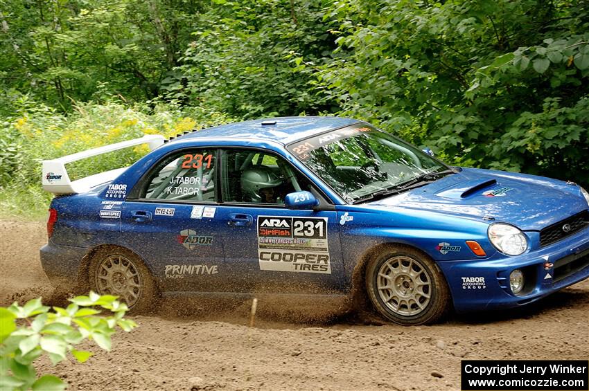 Kristen Tabor / Jan Tabor Subaru WRX on SS1, Crossroads I.